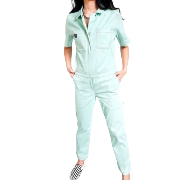 Wildfang Pants - Wildfang Essential Short Sleeve Coverall Jumpsuit